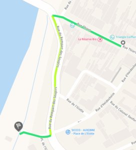 Plan d'accès — 26 rue Thiers, Auxonne